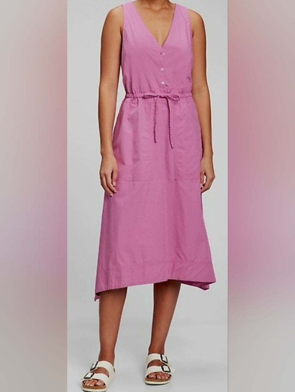 GAP Drawstring Midi Dress